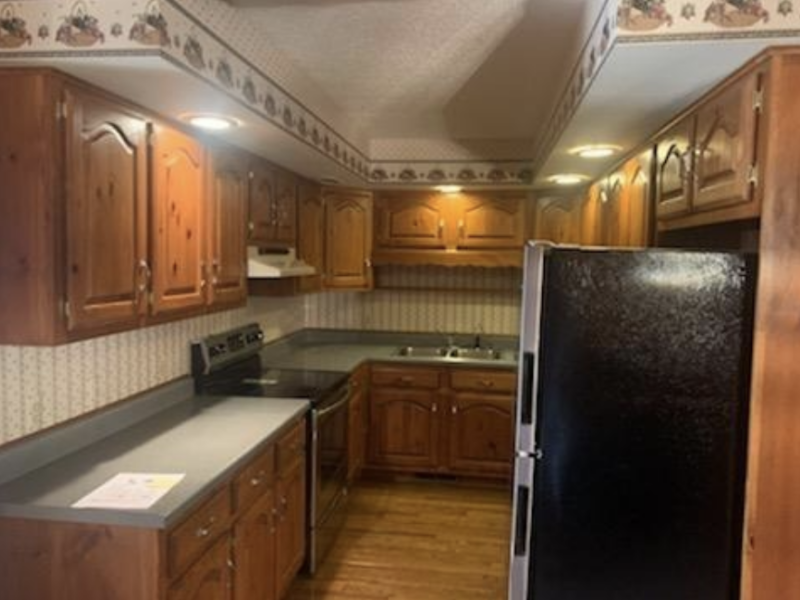 Removed wallpaper/borders. Primed and painted the walls/ceilings - Before