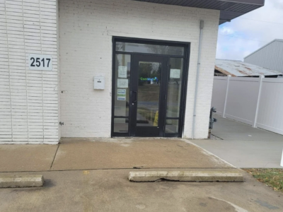 Exterior primed and painted - Before